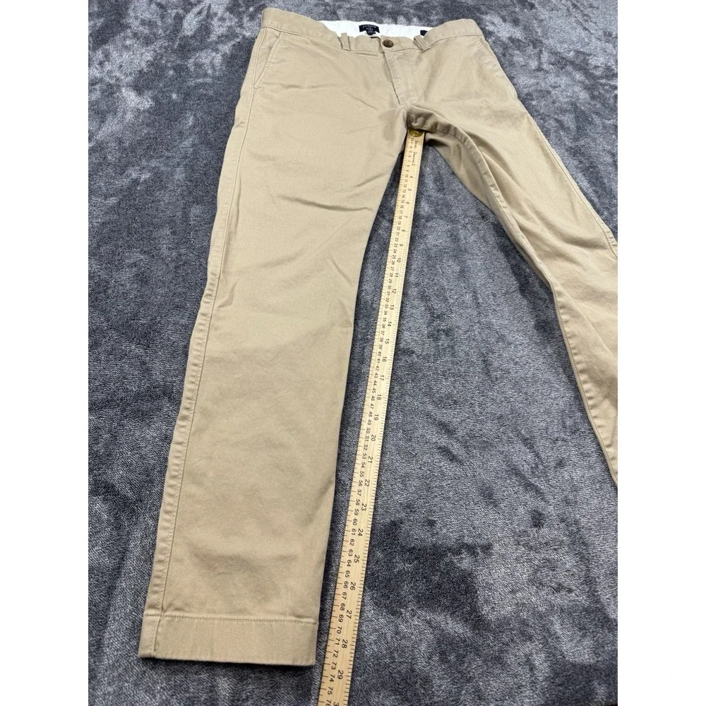 J.Crew Men's FLEX Chino Pants Size 30x30 Tan Khaki Polyester SLIM FIT